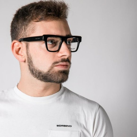 NEW Saint Laurent  SL 469 New Wave 001 Black Square Unisex Eyeglasses - Picture 8 of 9